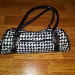 Black & White Wool Handbag