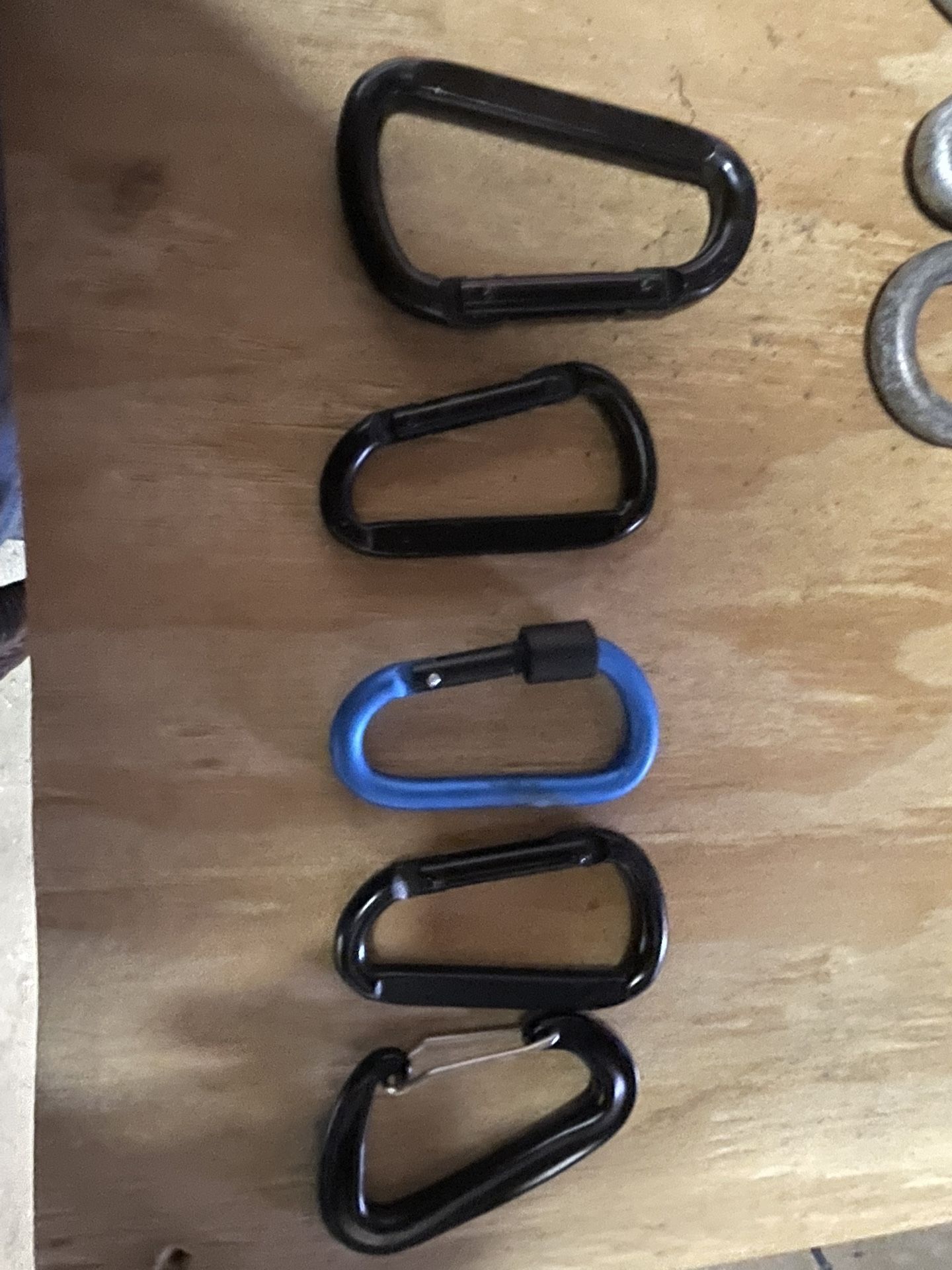 Different Size Caribiners