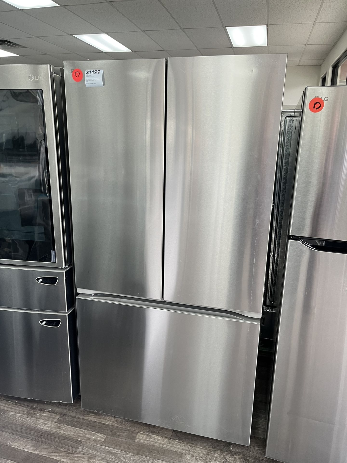 $1499 LG Counter Depth 27 Cu Ft French Door Fridge, 1 Yr Warranty