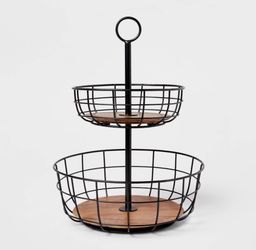 Black Iron Fruit Basket 
