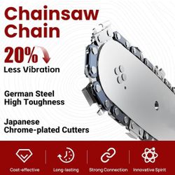 NEW! 20" Chainsaw Chain, 72 Drive Links, 3/8" Pitch, 0.050" Gauge, E72 (2 packs available-$5 each)