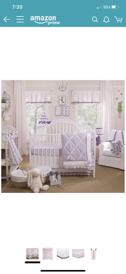 Like new crib baby bedding set 3 pieces