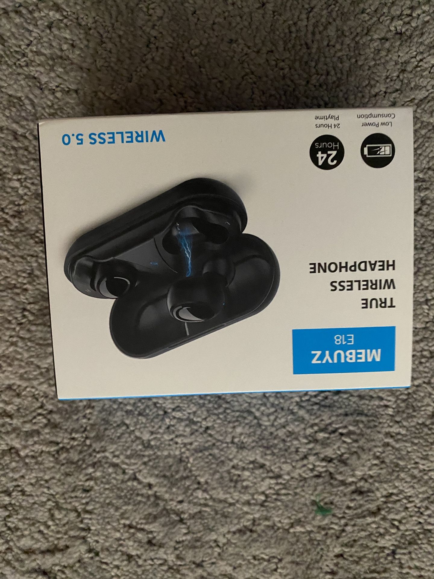 True Wireless Earbuds Bluetooth 5.0 Headphones,MEBUYZ Sports in-Ear TWS 3D Stereo Sound Earphones 6-8 Hours Non-Stop Playtime 24H Playtime with Charg