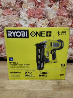 RYOBI
ONE+ 18V AirStrike 16-Gauge Cordless Finish Nailer (Tool Only)