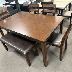 Brown Dining Table Set