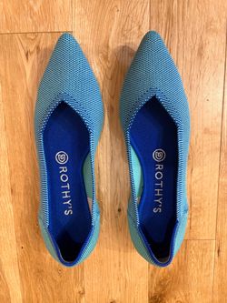 Rothy’s The Point Aquamarine Size 8 (Rare Retired Color)