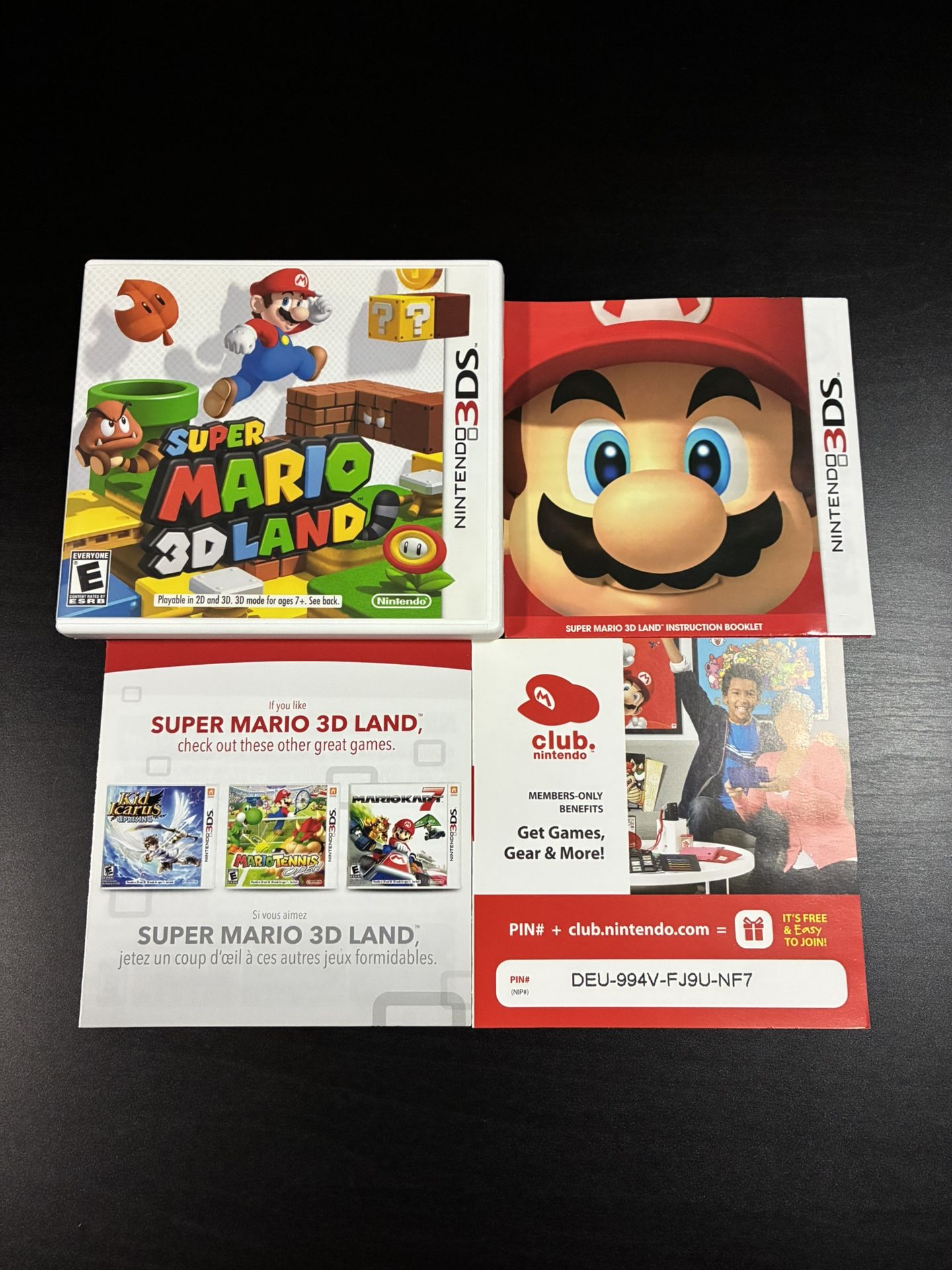 Case and Manual Only - Super Mario 3D Land for Nintendo 3DS
