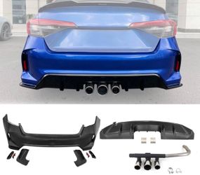 22-26 Honda Civic LX Sport Rear Bumper Type R Style +Diffuser +Exhaust Pipe