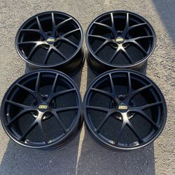 BBS Rims RIA Style Matte Black Wheels 19in 8.5J +38 (5X112)