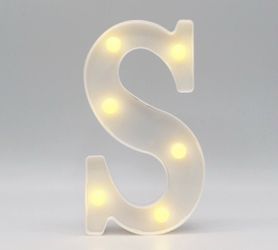 Way To Celebrate Battery-Operated Letter S Marquee Sign, Warm White, 8.5 in