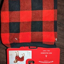 Small Plaid Red And Black Pet Pajamas