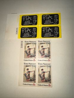 PTA and Tom Sawyer  US  Postage Stamps