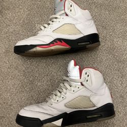 jordan 5 ‘white fire red’