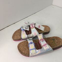 New Girls Youth Size5 Justice Summer Footbed Sandals