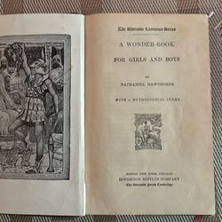 1879 A Wonder-Book For Girls and Boys with a Mythological Index: Riverside Literature Series 1870s Or 1880s