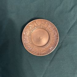 Vintage Chinese Zodiac Brass Trinket Dish  and decorative piece that showcases the astrological significance of the Chinese zodiac. Ma
