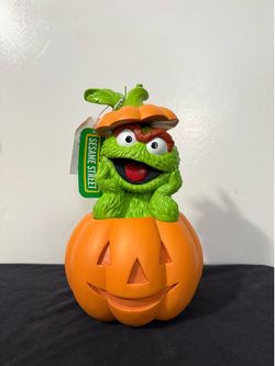 New Sesame Street Oscar the Grouch Halloween Pumpkin Decor