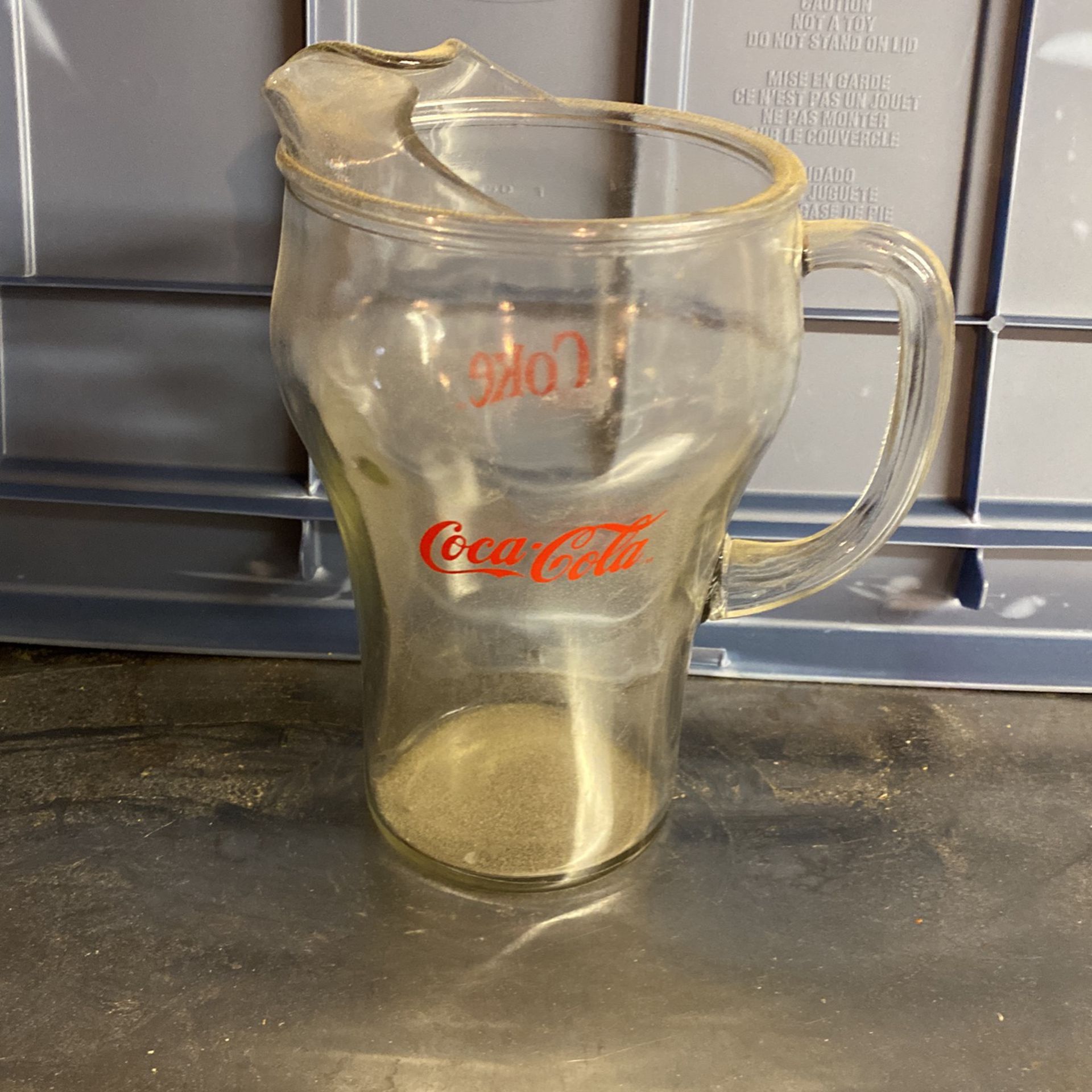 Vintage Coca Cola Glass Pitcher (red)