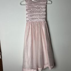 Cinderella Girls Pink Size 10 Dress Special Occ. Bridesmaid Easter Faux Pearl