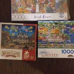 Lot Of 3 Jigsaw Puzzles 11.00