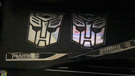 4 piece Transformer chrome  car decals