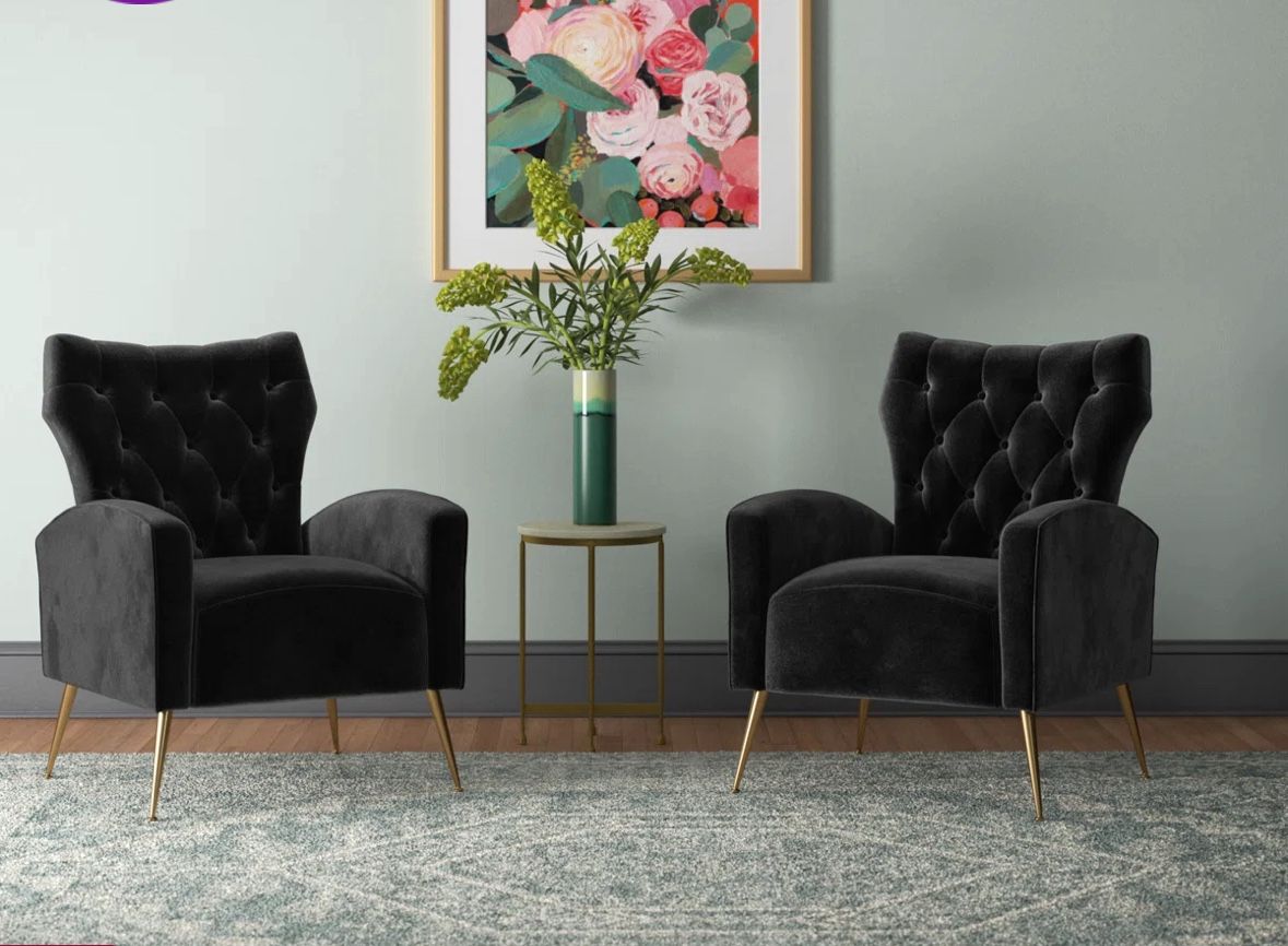 Modern Black Velvet Furniture Set – MUST SEE