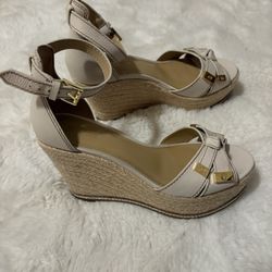 Michael Kors Wedge Sandals, Vanilla Cream, Size 7.5