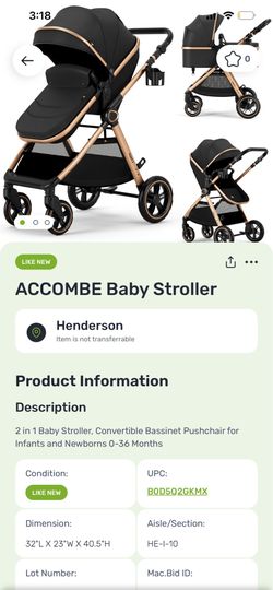Accombe baby stroller