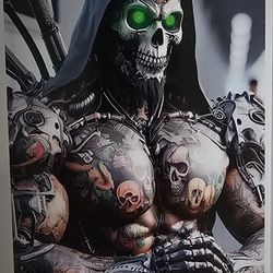 Skull and Bones Vinyl Decal Mural, Poster, Print Or Static Cling
