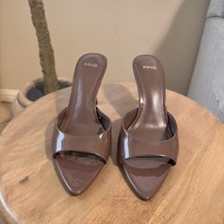 Brown Slide Heel