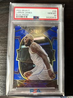 LeBron James Blue Prizm PSA 10 Lakers 2022
