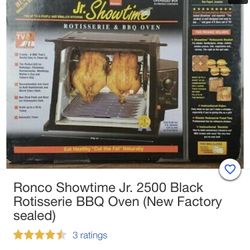 Jr Showtime rotisserie and barbecue oven