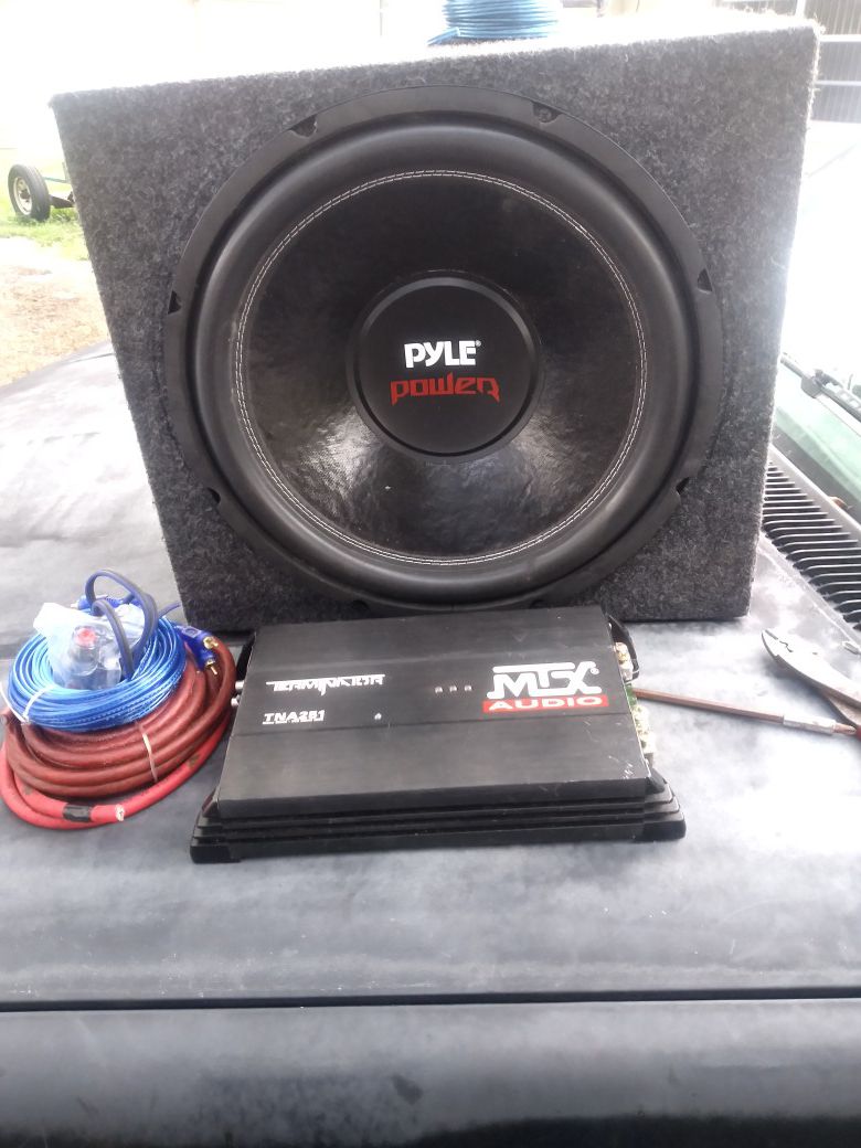 15 inch sub mtx amp and kit