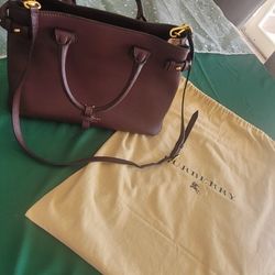 Burberry Burgundy Leather 