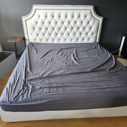 CALI KING BED FRAME AND MATRESS 