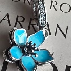 Pandora Blue Blossom Charm 