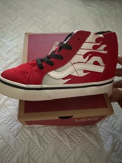 Vans Red Ferocious Flame size 9