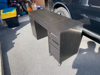 IKEA MICKE desk and drawers (black)