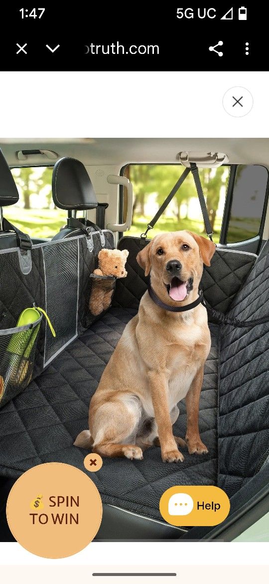 Dog Car Seat Cover