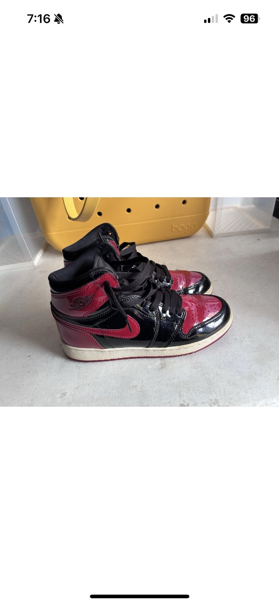 Nike Air Jordan 1 Retro OG High Patent Bred Size 5.5 Y