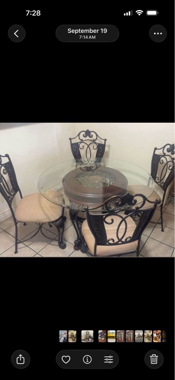Glass top iron dinette for Sale in San Antonio, TX - OfferUp