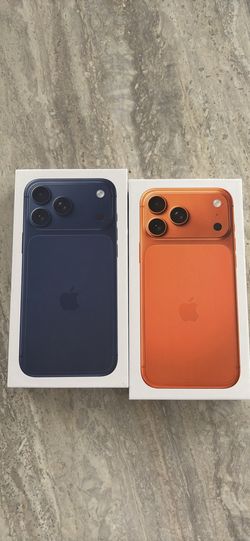 iPhone 17 pro max orange and blue