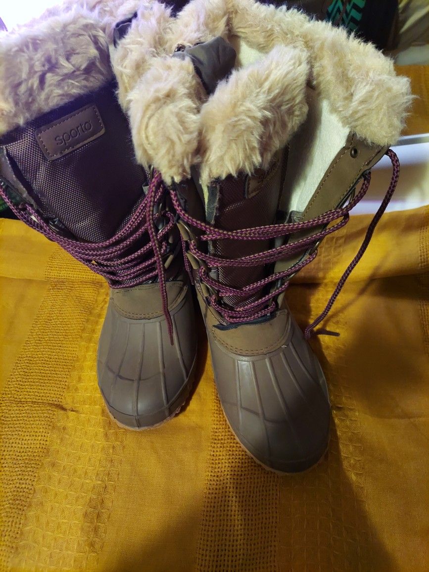 Snow Boots Women Size 9 SPORTO LIKE NEW 