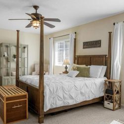 Queen Bed Frame And Box Spring (not mattress)
