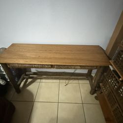 Hickory Log 2 Drawer Desk And Chair
