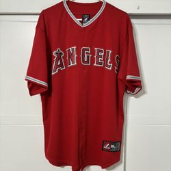 Authentic Majestic Mike Trout Los Angeles Angels of Anaheim Red Jersey #27 Size XL