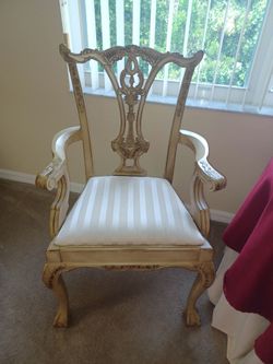 Pair of Elegant Carved Ivory Accent Armchairs – Like New - El Dorado luxury collection