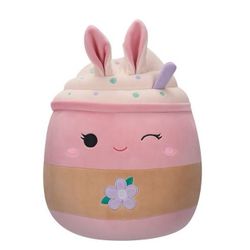 Squishmallows Food Suey Pink Milkshake 8" with Bunny Ears 2024 NWT NEW