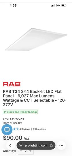 2x4 LED Flat Panel Light