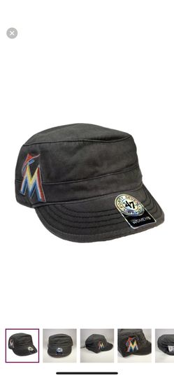 47 Brand Miami Marlins Women's Chic Cadet Military Adjustable Hat Cap